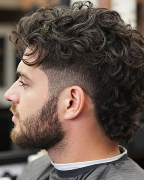 beautiful curly haircut