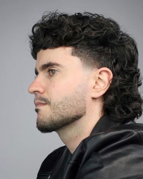 Curly Mullet cut
