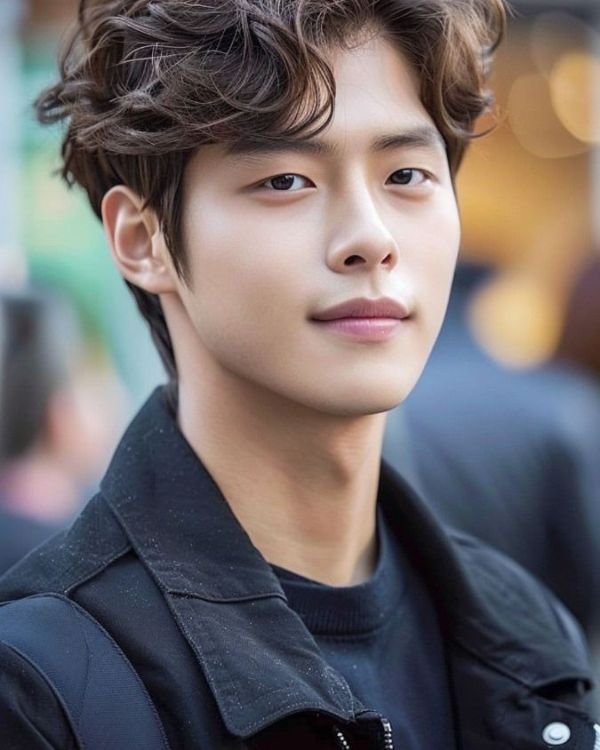 Curly Two Block haircut