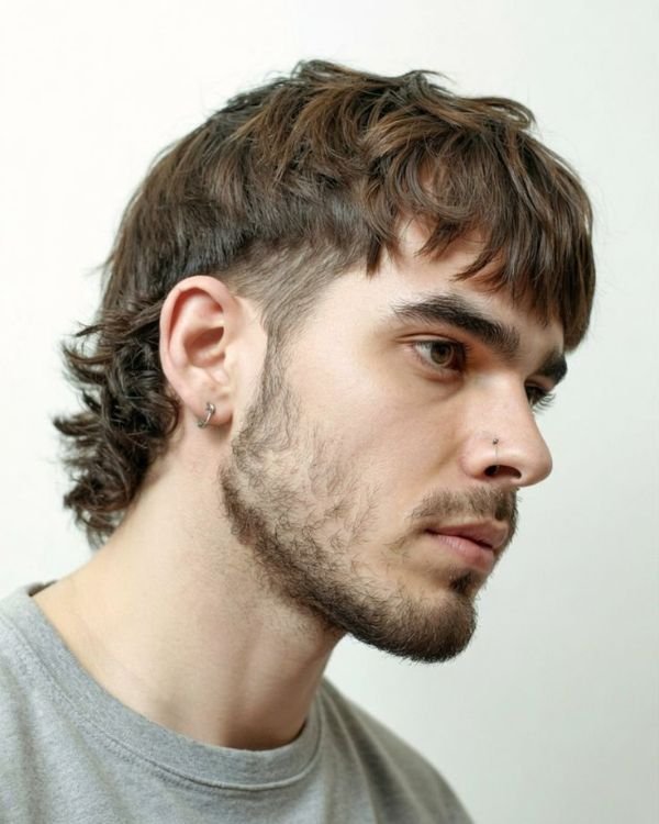 Mullet Haircut with Fringe