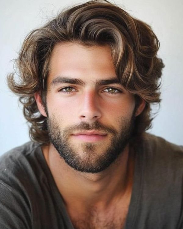 long curly hairstyle