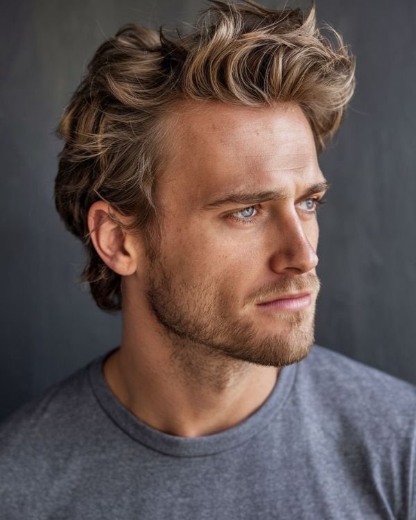 Messy Curly Mohawk with Temp Taper and Fringe