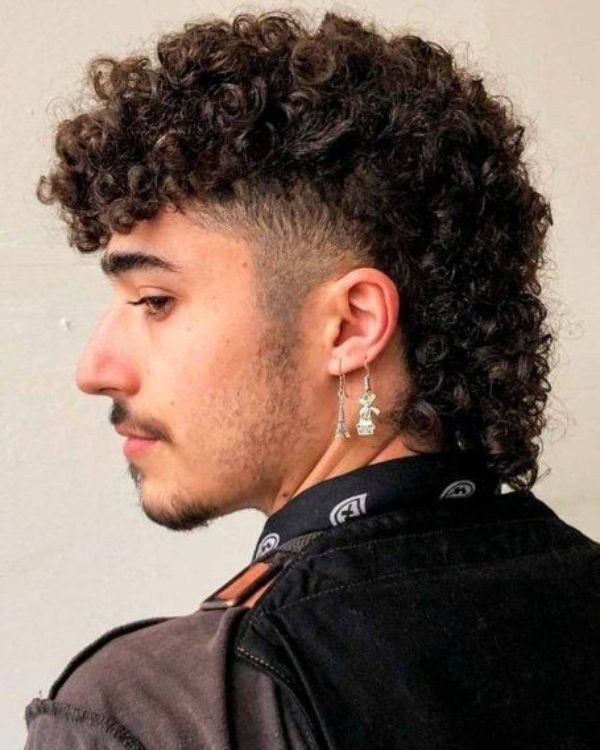 Permed Mullet Taper cut