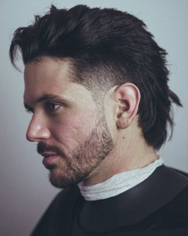 Temp Fade Mullet cut