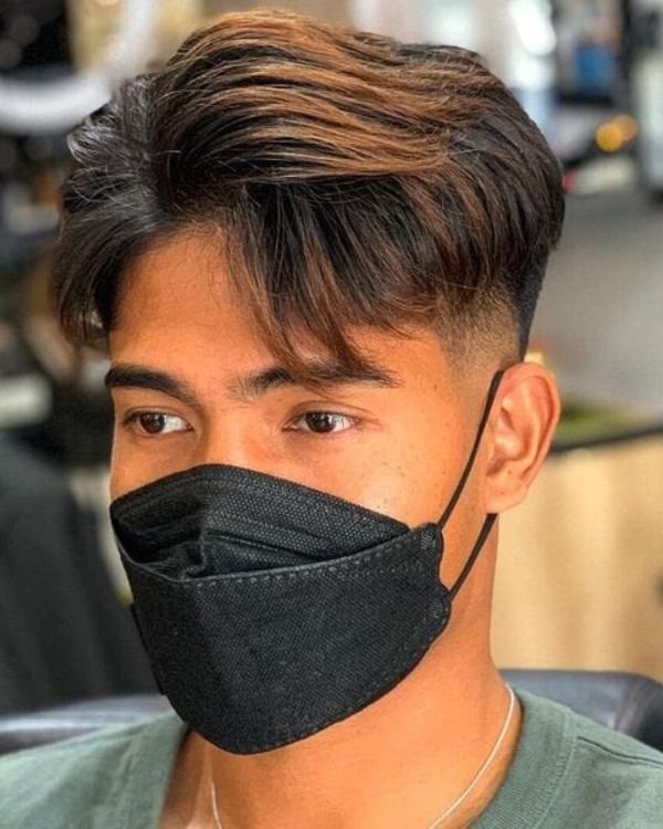 undercut with center part of Men