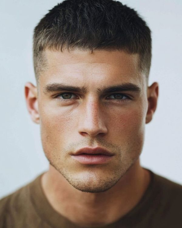 Classic Crew Cut with Taper Fade