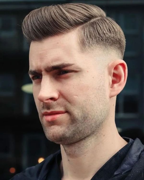 Comb Over with Medium Fade