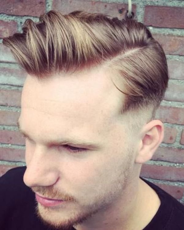 Long Comb Over with Tapered Sides