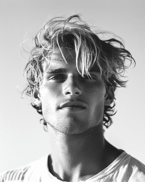 Messy Combed Over Hair