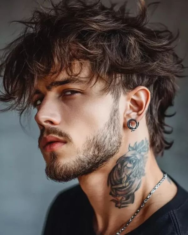 Men's Shaggy hairstyle