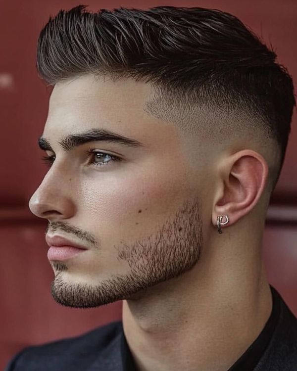 Short Brush Up with High Fade