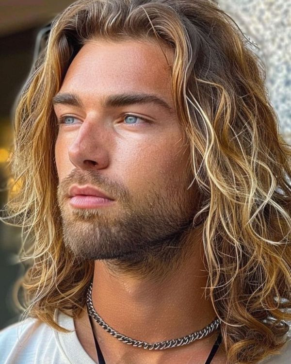 Attractive Long Flowing Middle Part