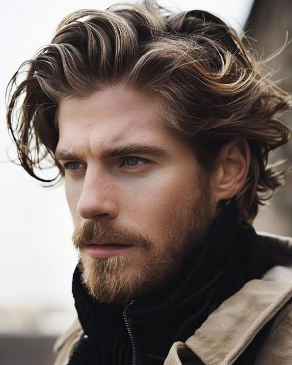 Messy Shoulder-Length Hair