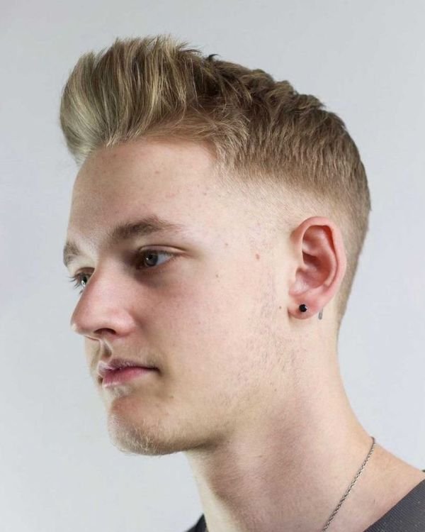 Natural Quiff with High Fade