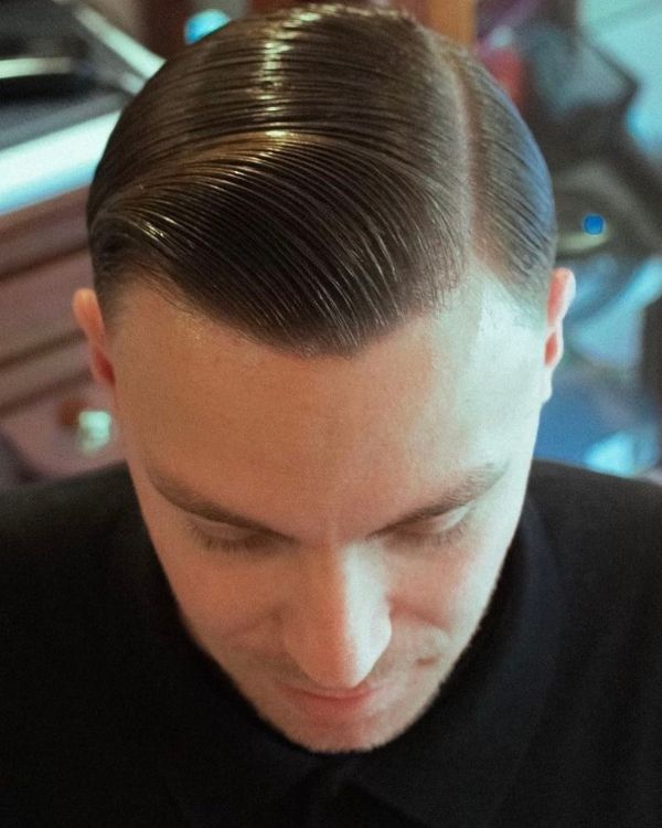 Slick Back Side Part Fade