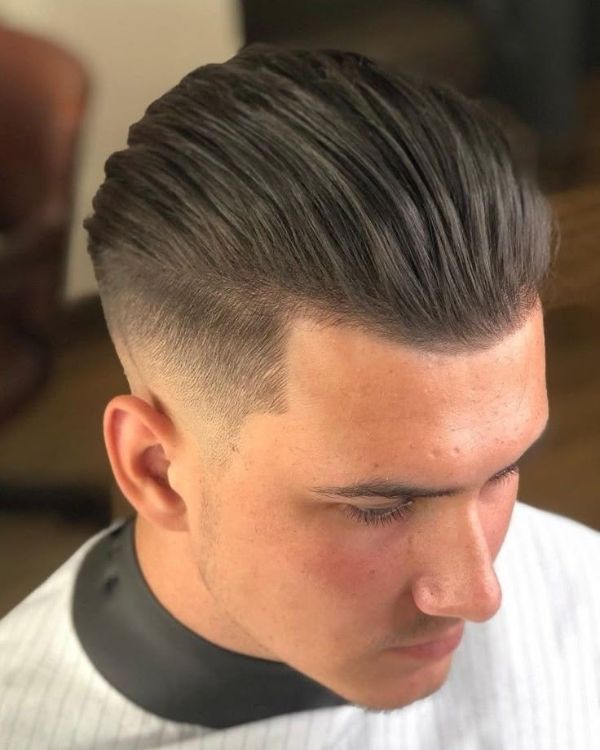 Slick Back with Drop Fade