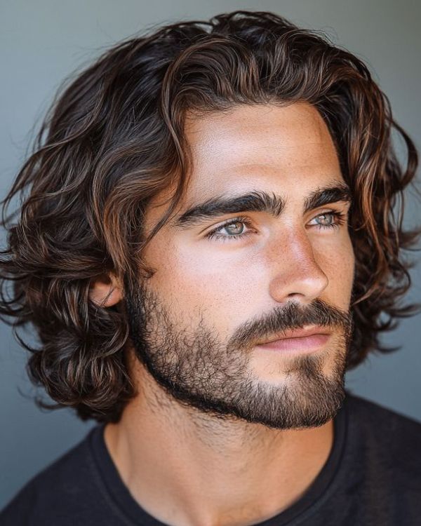 men's middle part hairstyles