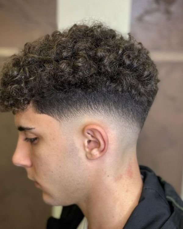 Tousled Curly Hair Fade